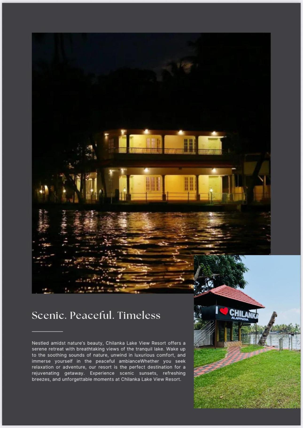 Chilanka Lake View Resort Alappuzha Exterior foto